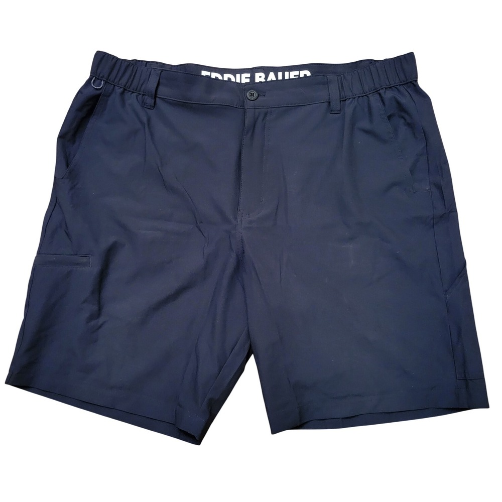 Eddie Bauer XL Shorts Black Performance Hiking Cargo Stretch Travel Summer